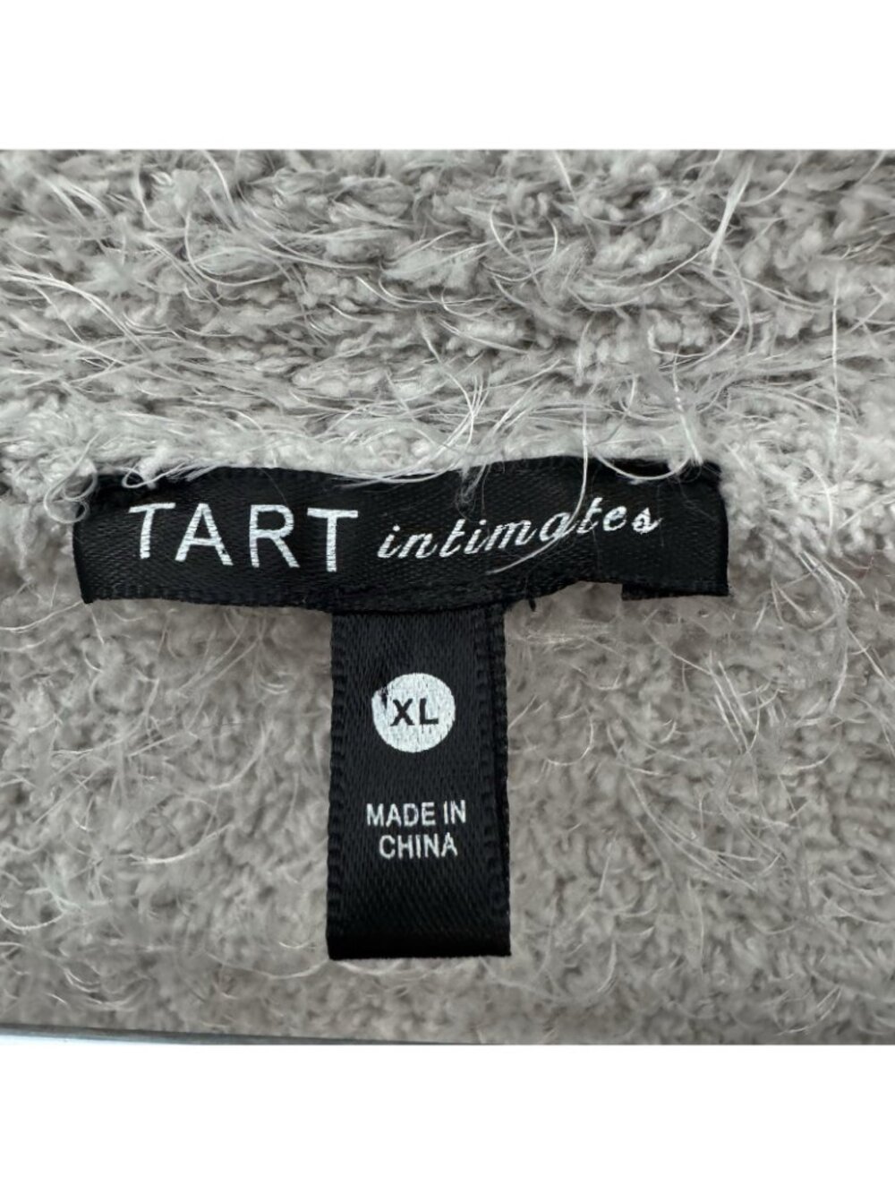 Tart Intimates Womens XL Gray Fuzzy Long Cardigan Balloon Sleeve Pockets - Picture 4 of 7